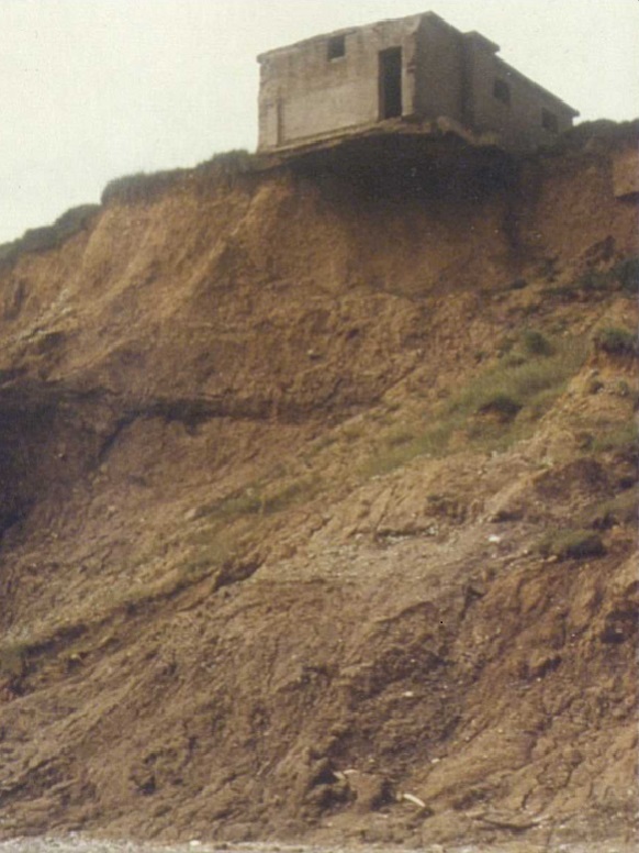  unit at edge of cliff, Skipsea Withow south (c. 1985) 