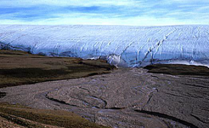  glacier and outwash plain (sandur) 