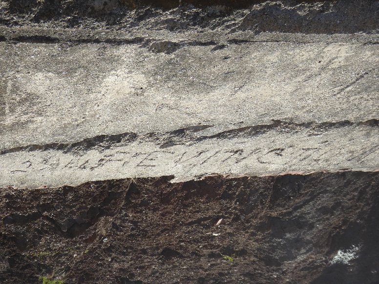  inscription on military remnant at Cowden: 12 July 2017 