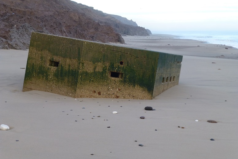  pillbox at East Newton (on beach): 27 November 2013 